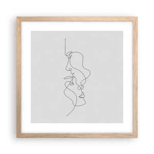 Poster în ramă de stejar deschis - Dorință vorace - 40x40 cm