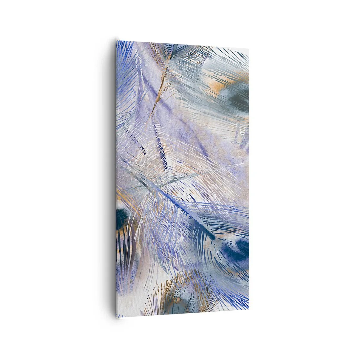 Tablou pe pânză - Compoziția penelor de păun - 65x120 cm