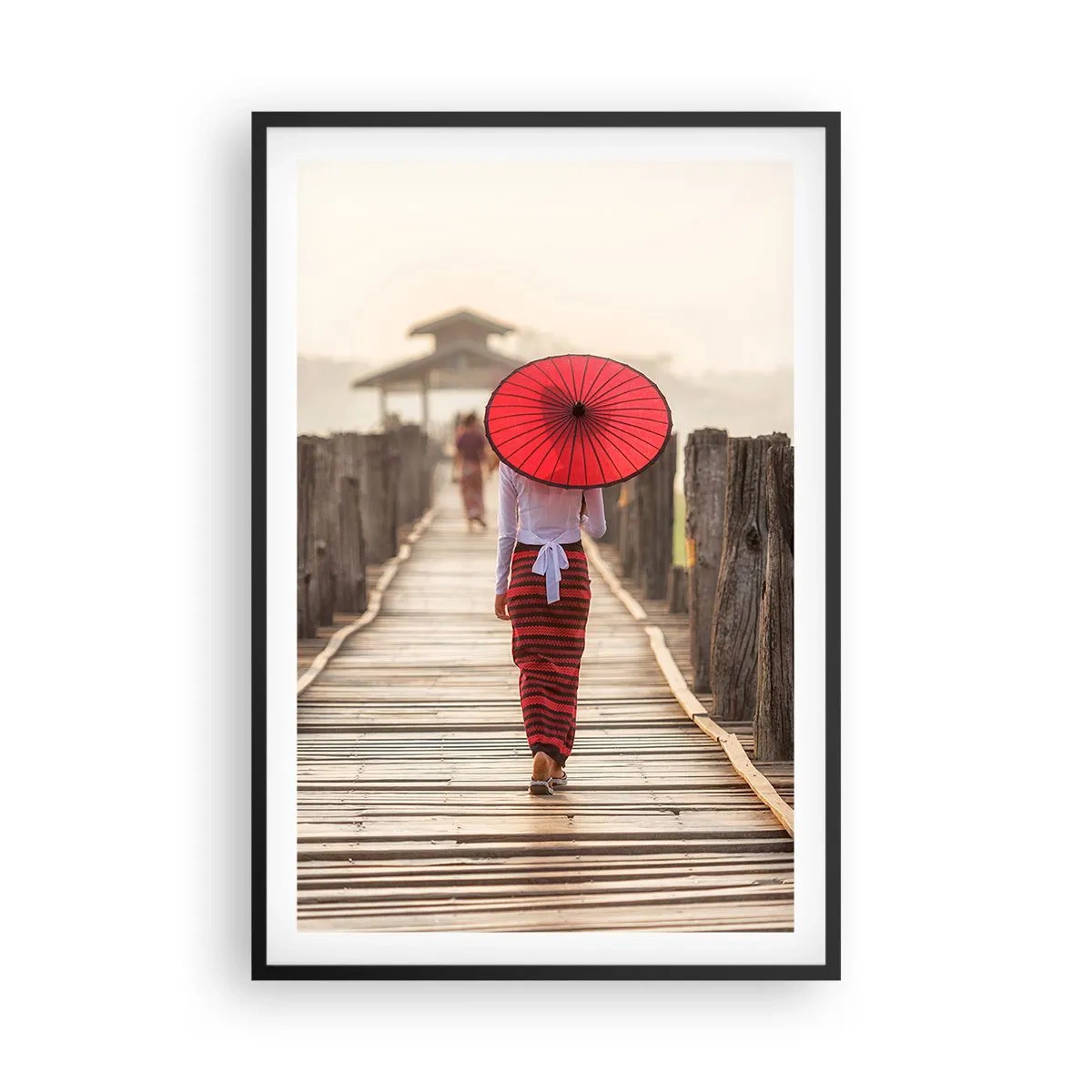 Poster în ramă neagră - Pe podul vechi - 61x91 cm