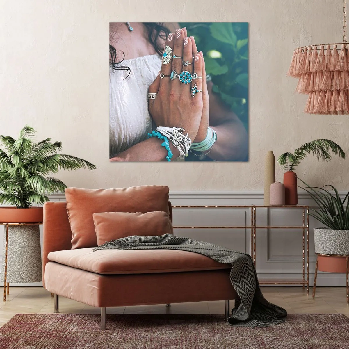 Tablou pe pânză - Bine ați venit în centrul ființei - 60x60 cm