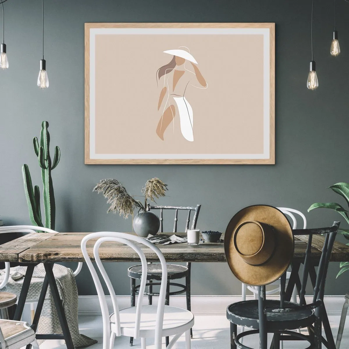 Poster în ramă de stejar deschis - Moda este distractivă - 91x61 cm