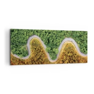 Tablou pe pânză - Frontiere și defilee - 100x40 cm