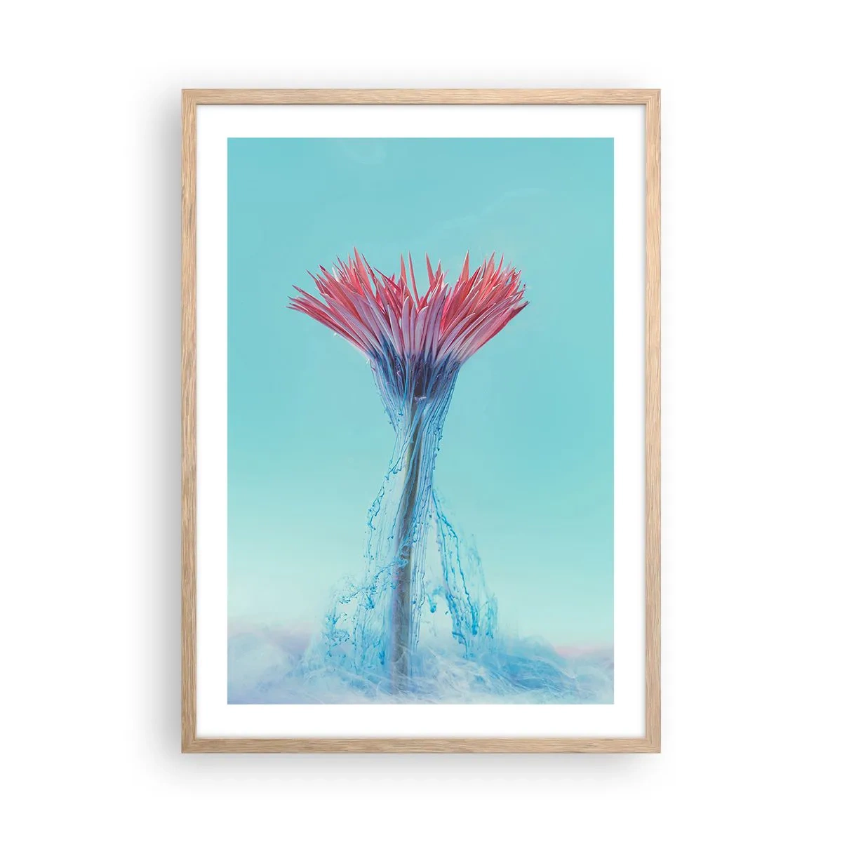 Poster în ramă de stejar deschis - Într-o unduire revigorantă - 50x70 cm