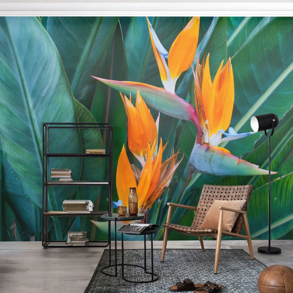 Tapet Premium Sand - Este o floare sau o pasăre? - Strelitzia Royal, Floare, Africa - 350x256 cm