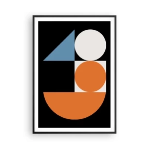 Poster în ramă neagră - Sistem de figuri - 70x100 cm