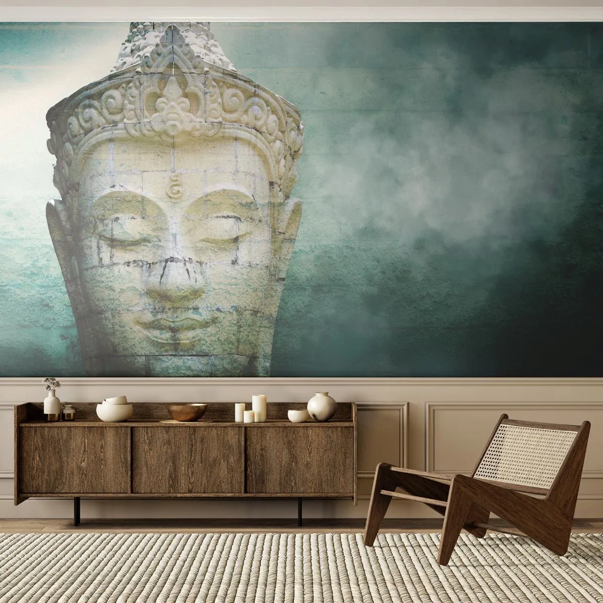 Tapet Standard Eco - Căutând iluminarea - Buddha, statuia lui Buddha, Asia - 350x256 cm
