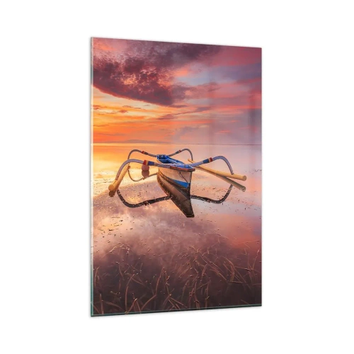 Tablou pe sticlă - Liniștea unei seri tropicale - 80x120 cm