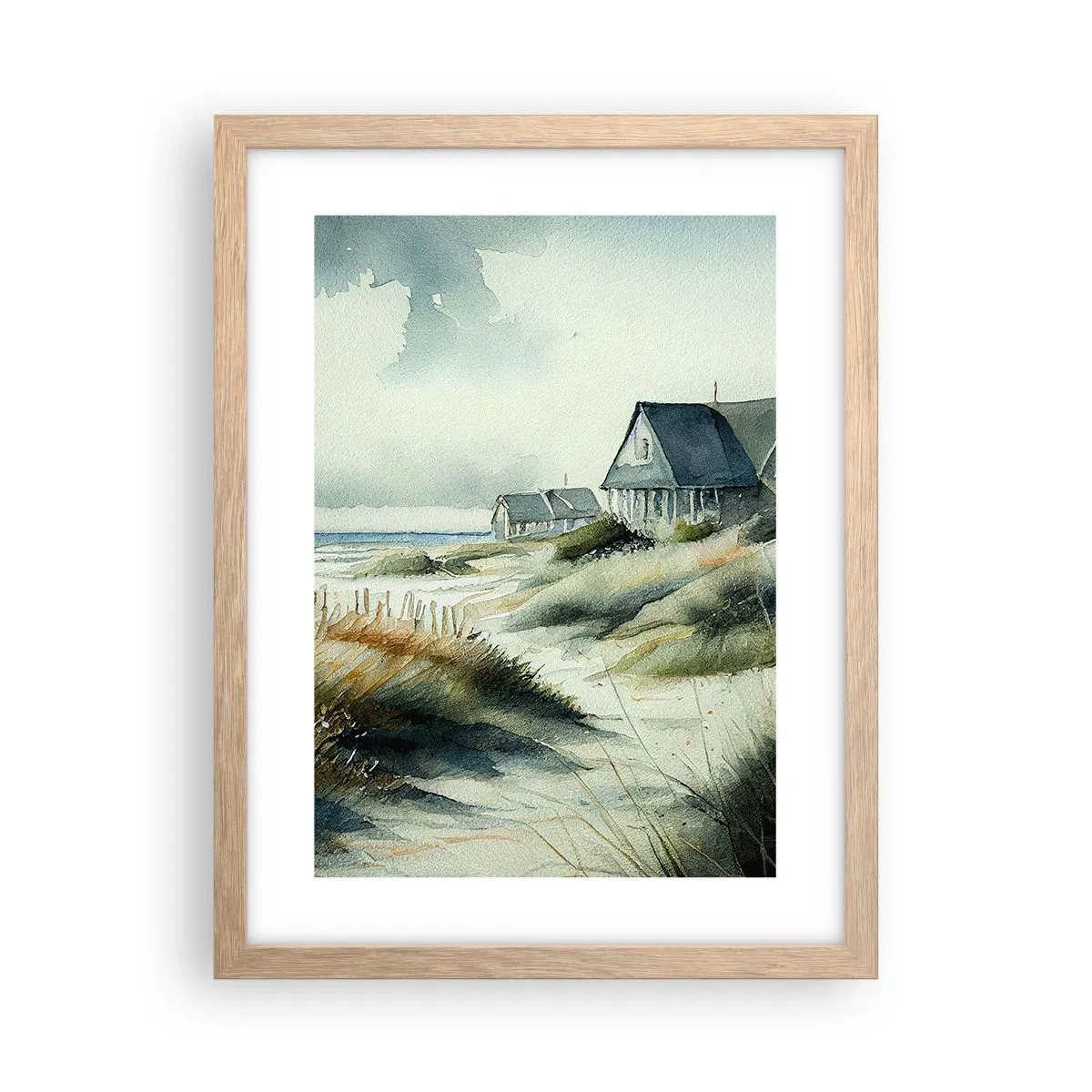 Poster în ramă de stejar deschis - Departe de agitație - 30x40 cm