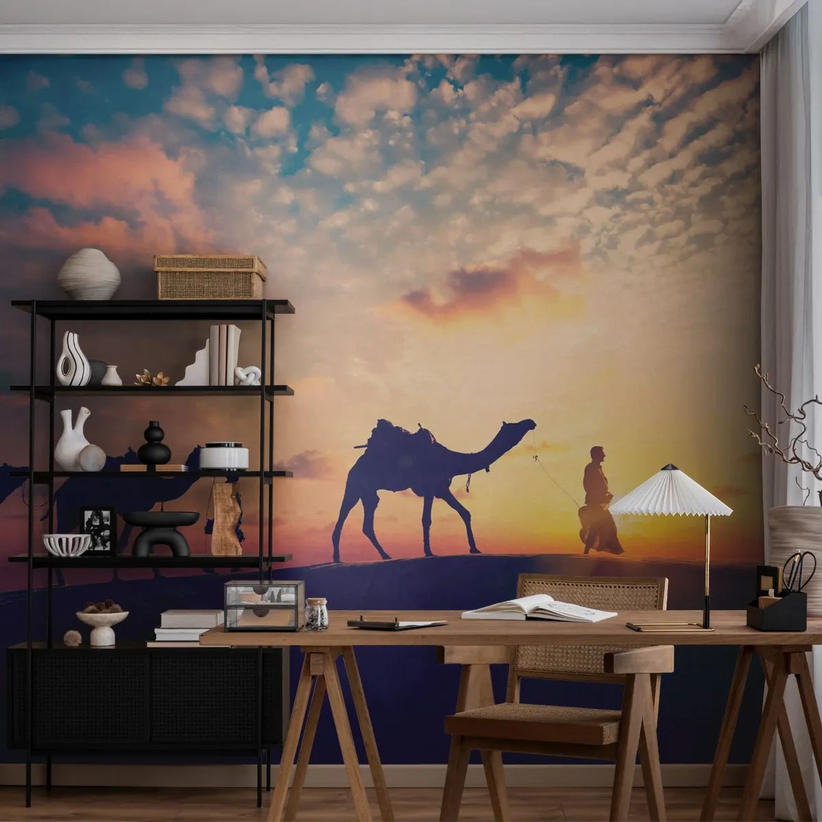 Tapet Standard Eco - Spiritul misterios al Orientului - Peisaj, Deşert, Cămilă - 400x280 cm
