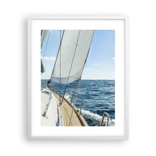 Poster în ramă albă - Ahoy aventura - 40x50 cm