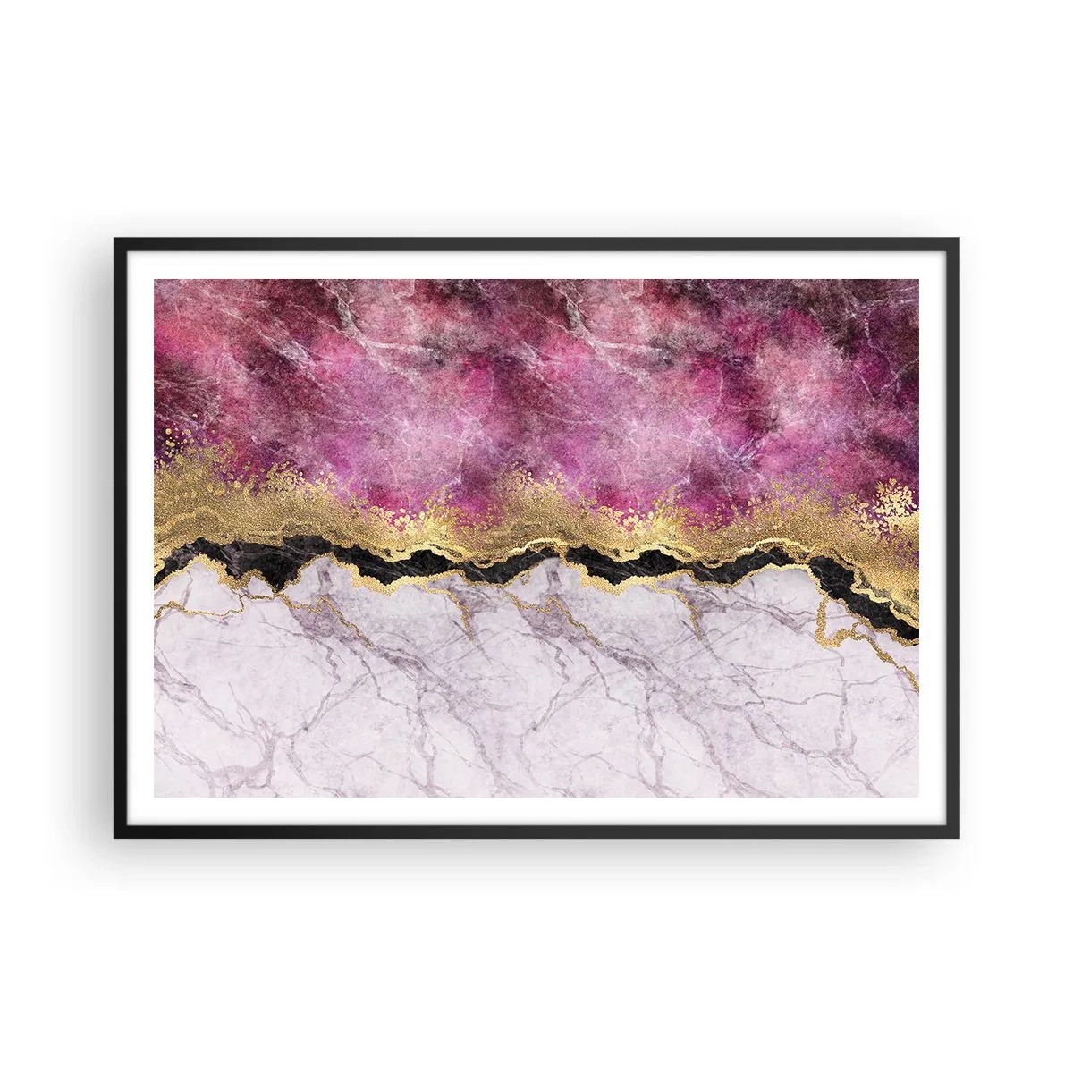 Poster în ramă neagră - La graniță - 100x70 cm