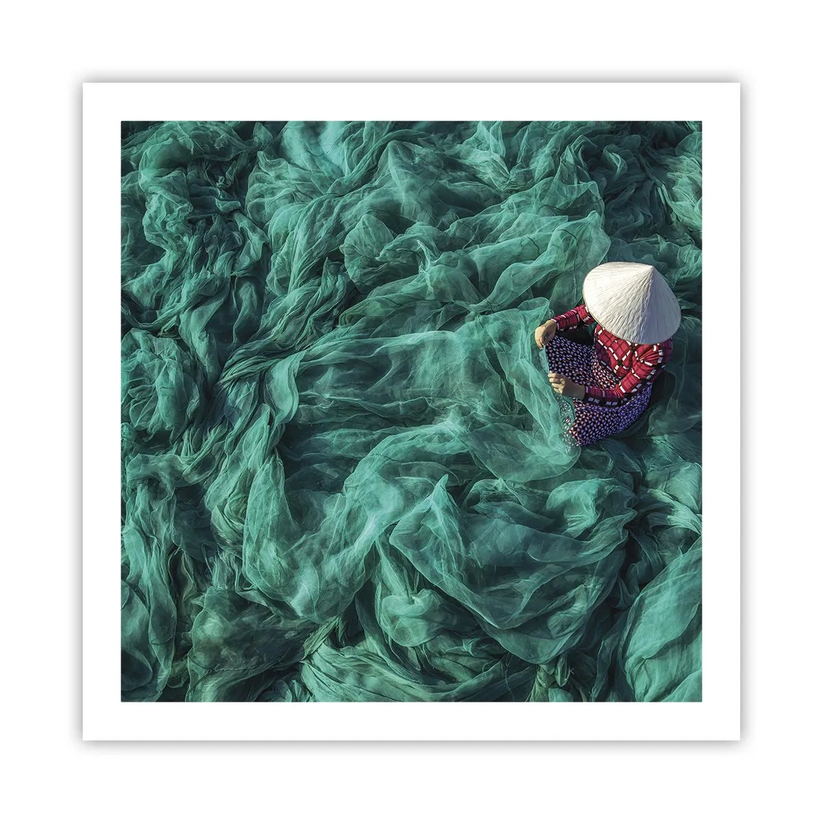 Poster - Într-o mare de rețea - 60x60 cm