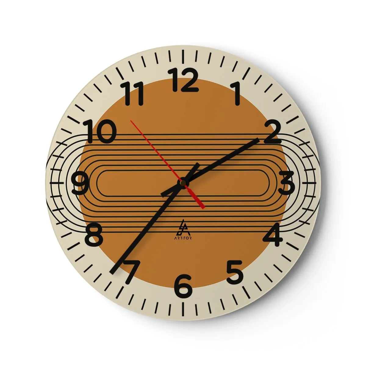 Ceas de perete - Ceas pe sticlă - Planul perfect - 30x30 cm