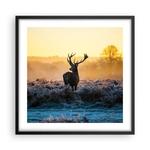 Poster în ramă neagră - Încoronat pe domeniul său - 50x50 cm