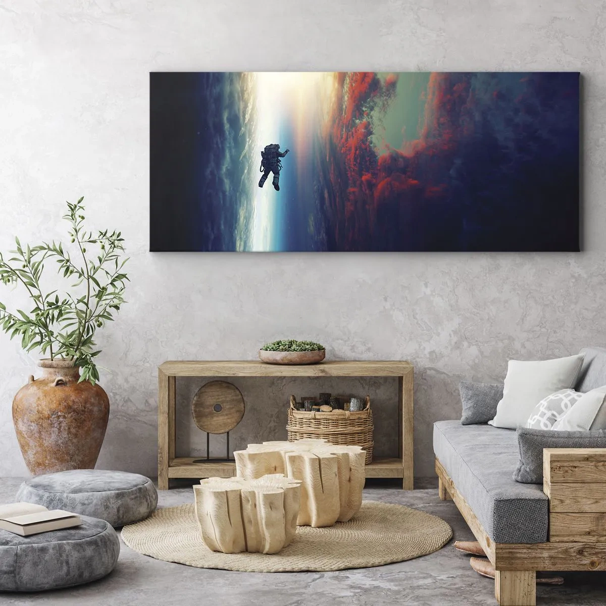 Tablou pe pânză - Provocând universul - 100x40 cm