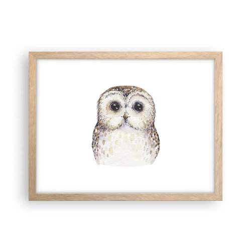 Poster în ramă de stejar deschis - Uită-te în ochii mei - 40x30 cm