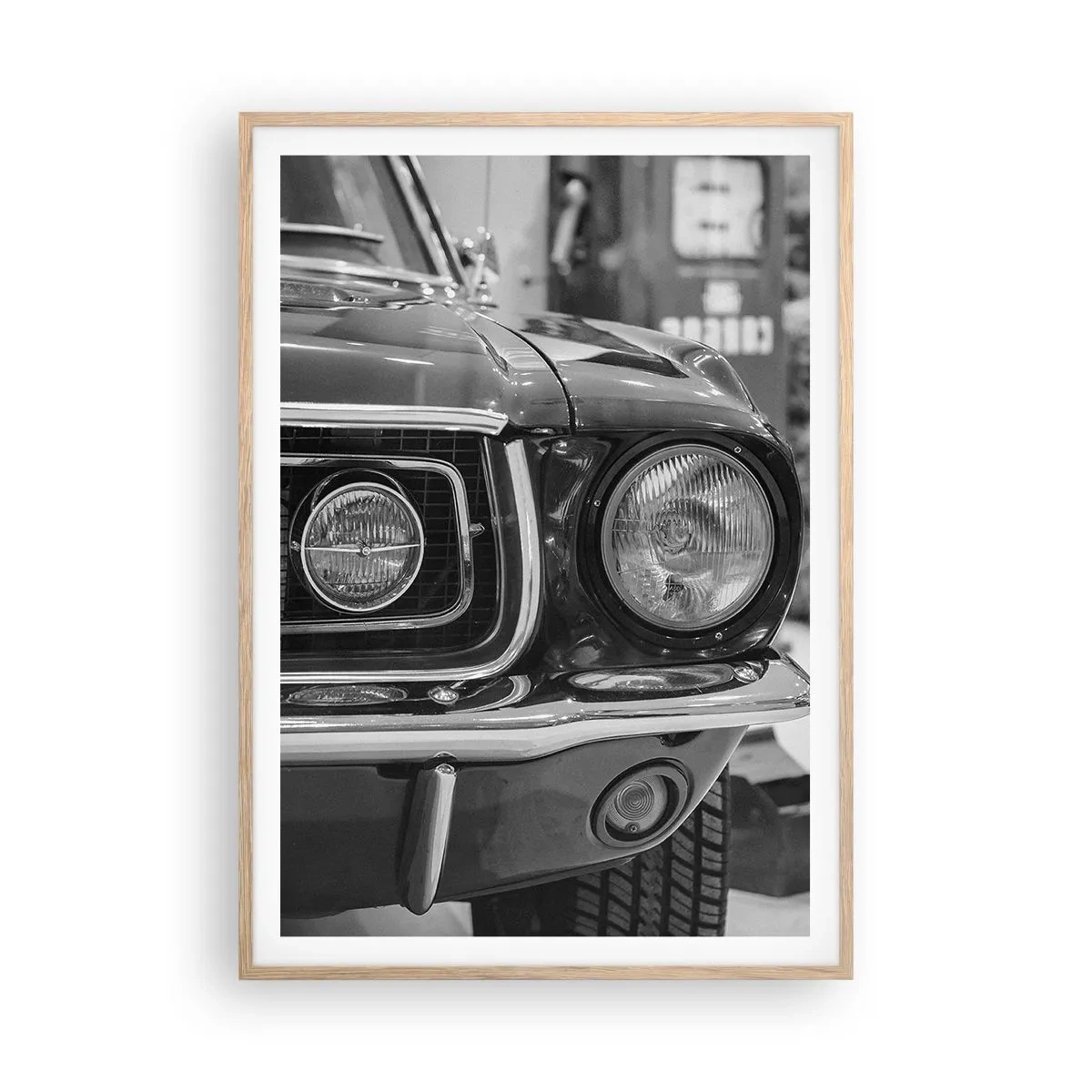 Poster în ramă de stejar deschis - Condus dur - 70x100 cm