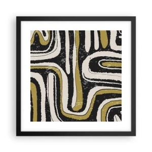 Poster în ramă neagră - Compoziție: pasaje și alei - 40x40 cm