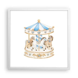 Poster în ramă albă - Copilărie dulce - 50x50 cm