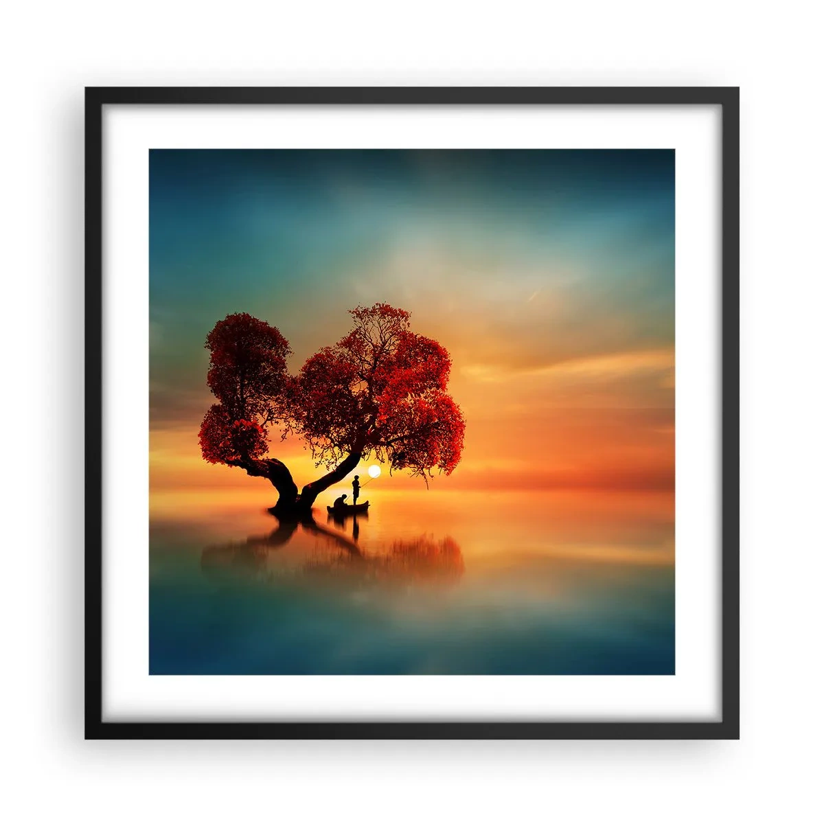 Poster în ramă neagră - Lume îndepărtată și tăcută - 50x50 cm