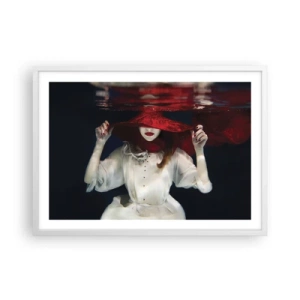 Poster în ramă albă - Frumoasa fantomă - 70x50 cm