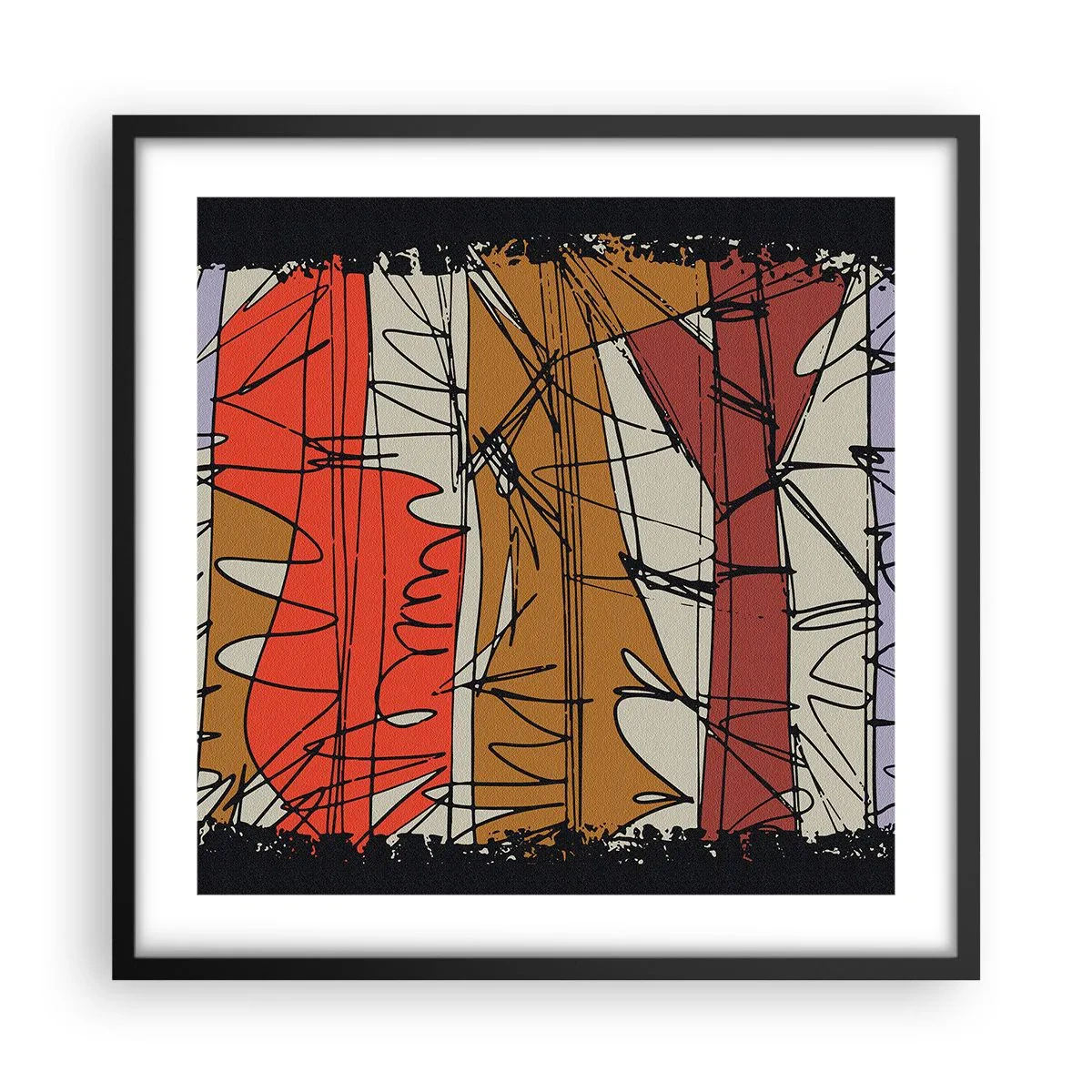 Poster în ramă neagră - Compoziție spontană - 50x50 cm