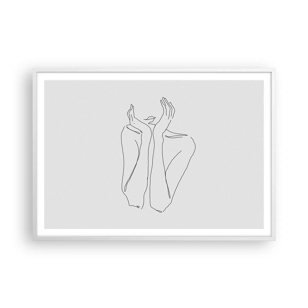 Poster în ramă albă - La ce visează fetele - 100x70 cm