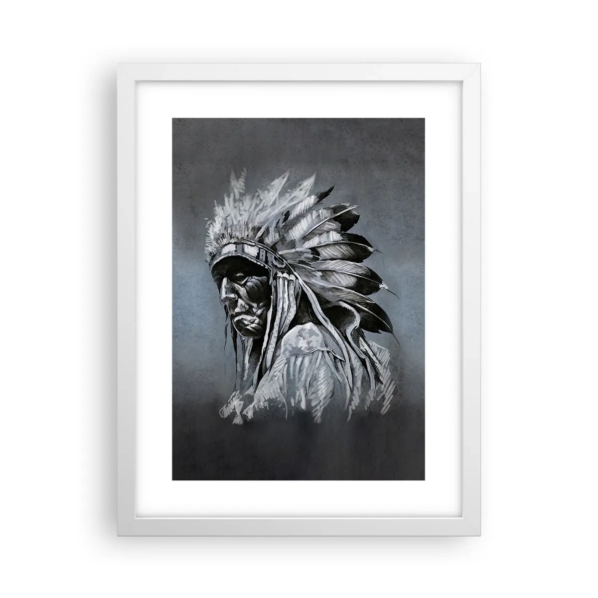 Poster în ramă albă - Înapoi la rădăcini - 30x40 cm