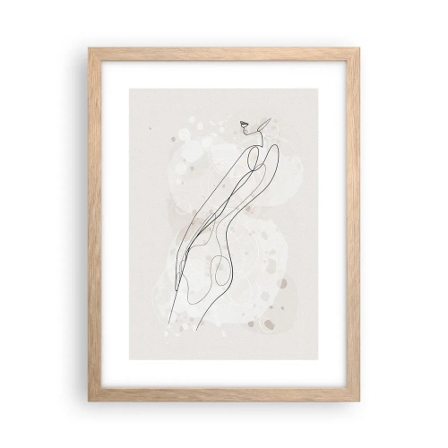 Poster în ramă de stejar deschis - Să rătăcești cu privirea - 30x40 cm