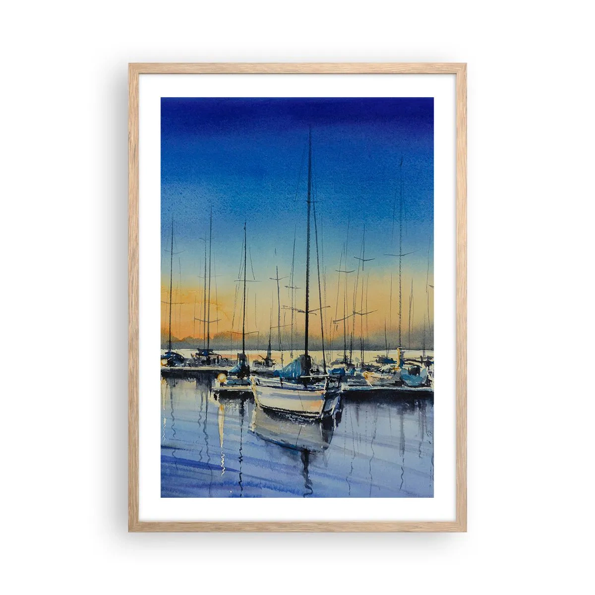 Poster în ramă de stejar deschis - Sfârșitul unei zile bune - 50x70 cm