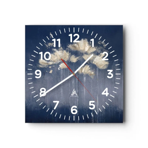 Ceas de perete - Ceas pe sticlă - Ca petalele în vânt - 40x40 cm
