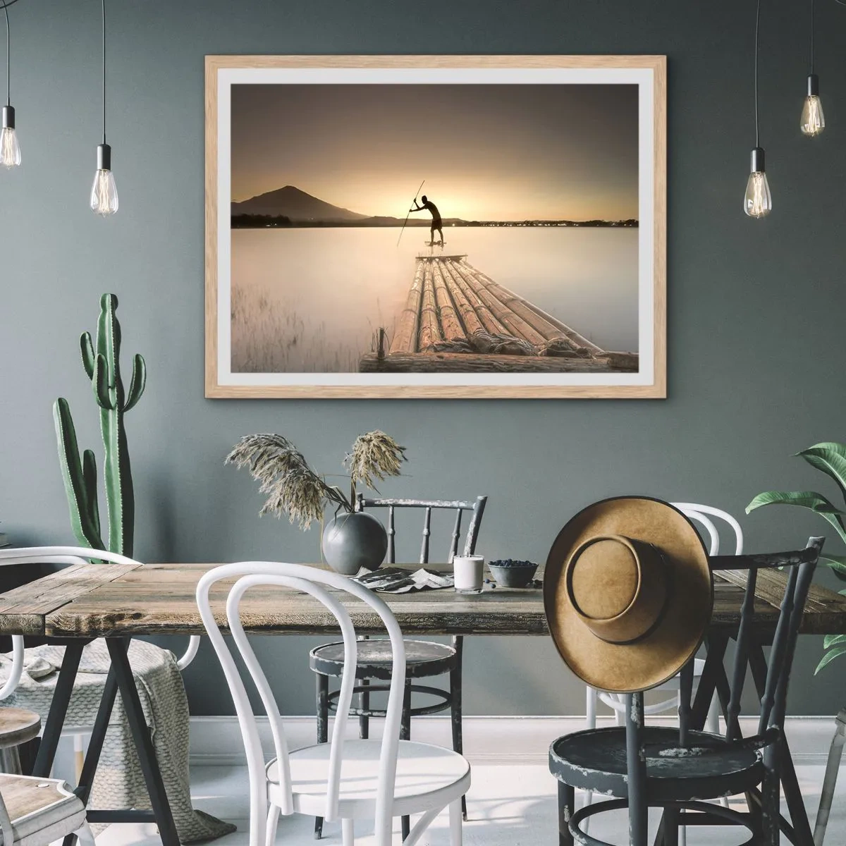 Poster în ramă de stejar deschis - Înainte de odihnă - 100x70 cm