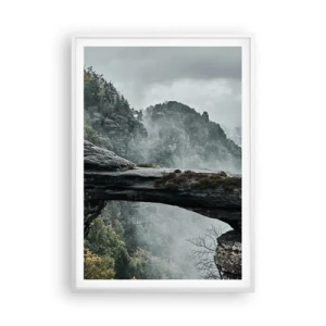 Poster în ramă albă - Aventura este pe cale să înceapă - 70x100 cm