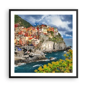 Poster în ramă neagră - Îmbrățișați de stânci - 60x60 cm