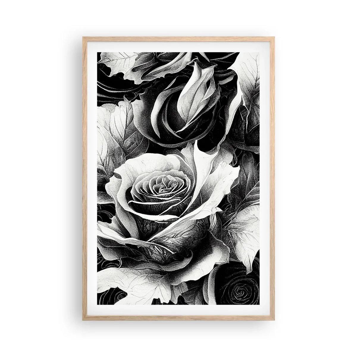 Poster în ramă de stejar deschis - Mereu regina - 61x91 cm