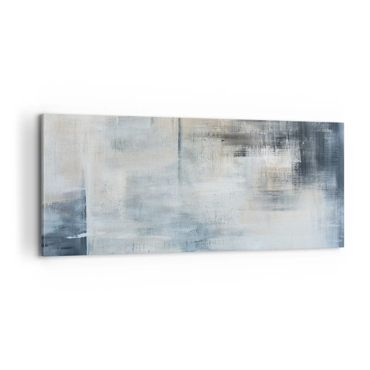 Tablou pe pânză - În spatele unui voal albastru - 100x40 cm