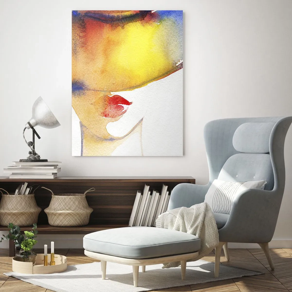 Tablou pe sticlă - Portretul unei doamne    - 50x70 cm