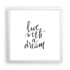 Poster în ramă albă - Of course - 40x40 cm