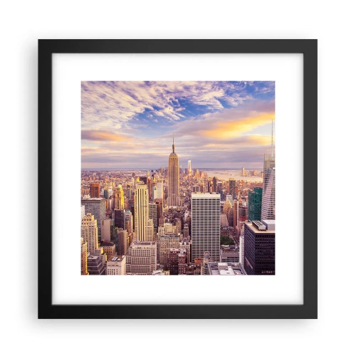 Poster în ramă neagră - Ajungeți la nori înșiși - 30x30 cm