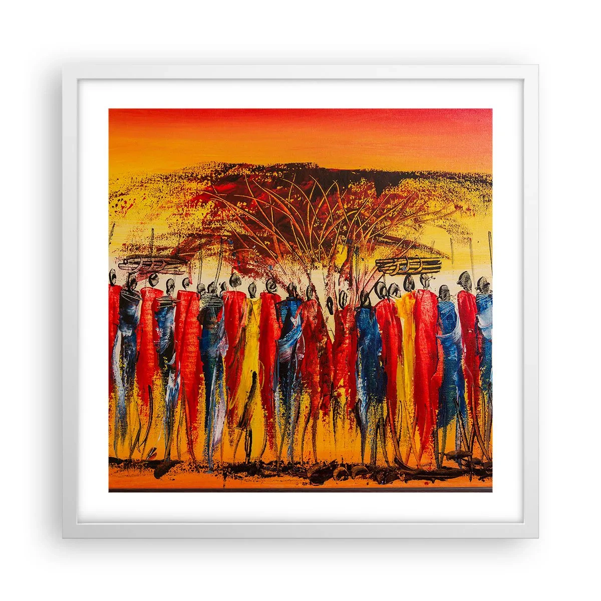 Poster în ramă albă - Acolo, acolo, acolo, acolo se duc - 50x50 cm