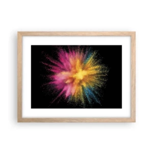 Poster în ramă de stejar deschis - Nașterea culorii  - 40x30 cm