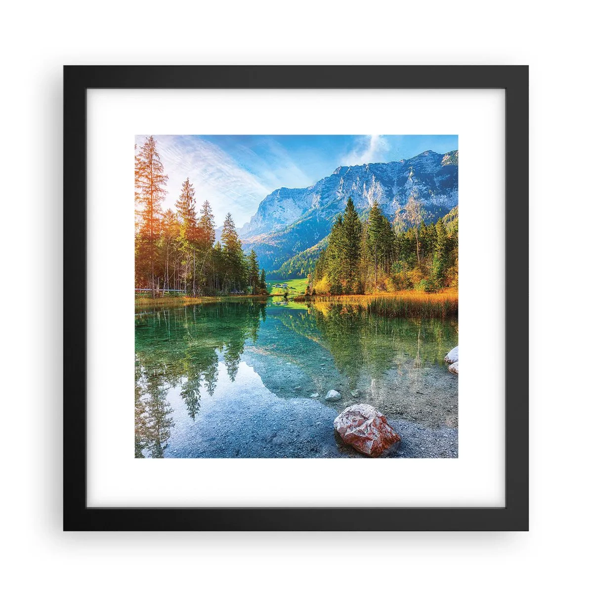 Poster în ramă neagră - Blândețea toamnei - 30x30 cm
