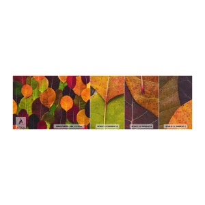 Mostră tapet Premium Canvas - Mozaic de toamnă - Grafică, Frunze colorate, Bucată - 100x30 cm