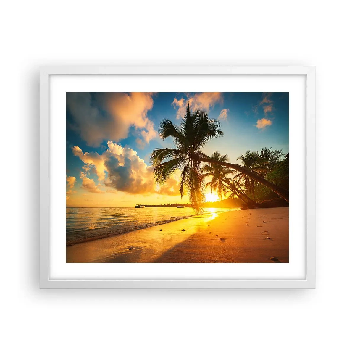 Poster în ramă albă - Visul din Caraibe - 50x40 cm