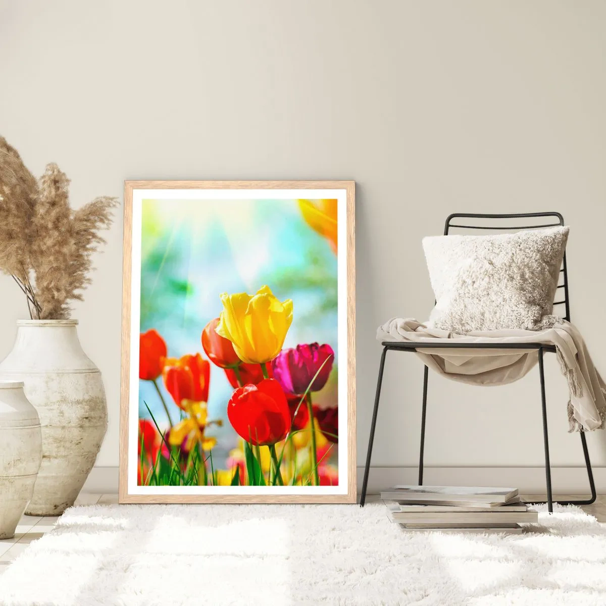 Poster în ramă de stejar deschis - Toate culorile soarelui - 70x100 cm