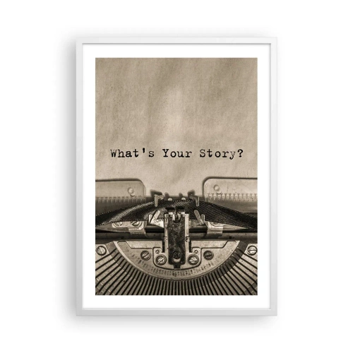 Poster în ramă albă - Spune-mi - 50x70 cm