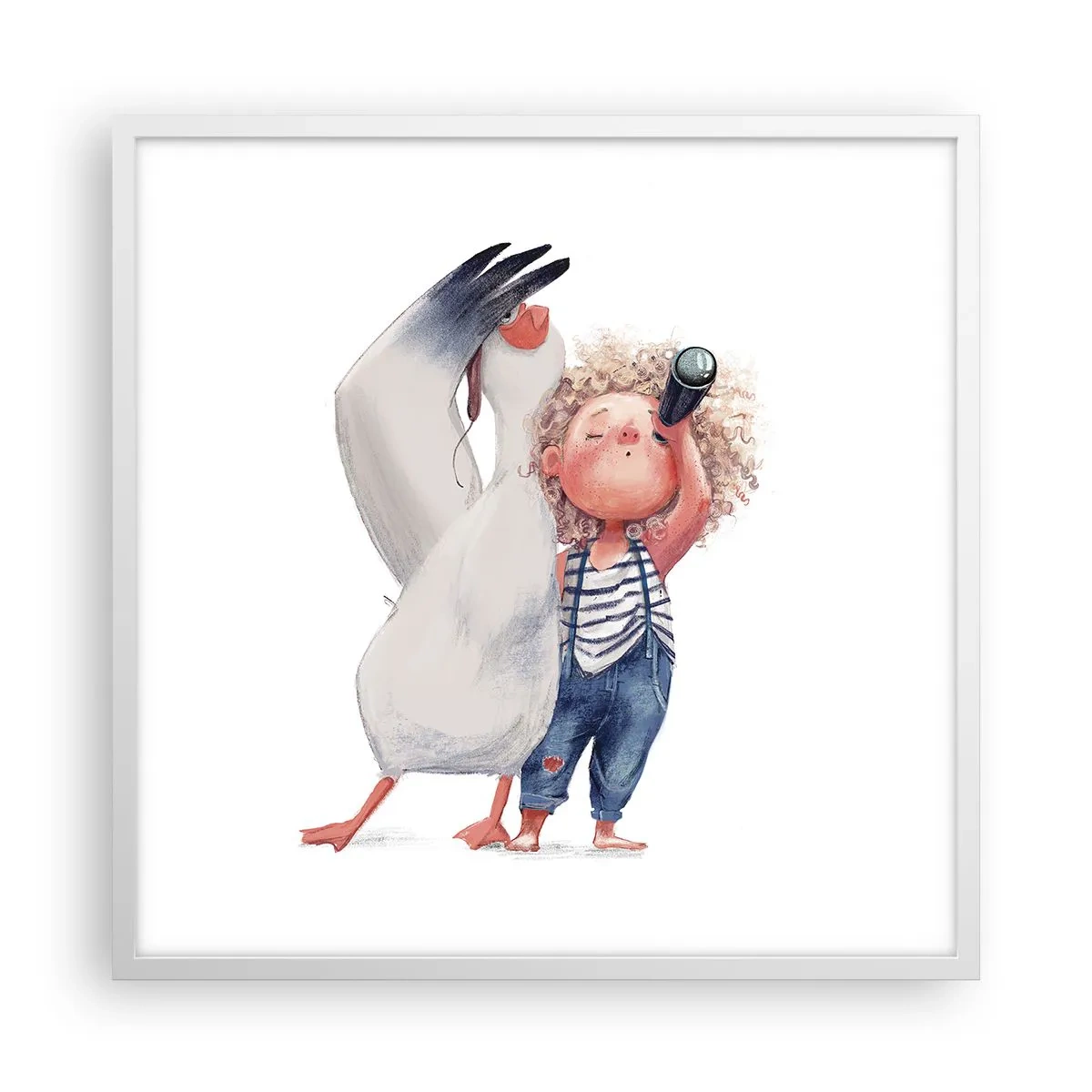 Poster în ramă albă - Un plan pentru o călătorie minunată - 60x60 cm