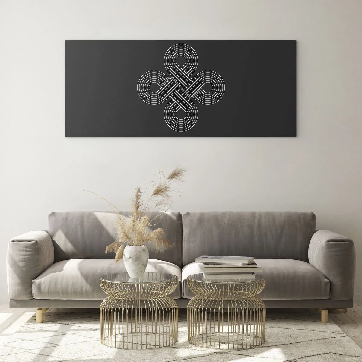 Tablou pe sticlă - În spirit celtic - 100x40 cm