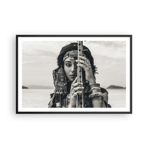 Poster în ramă neagră - Muzica orientală în sine - 91x61 cm
