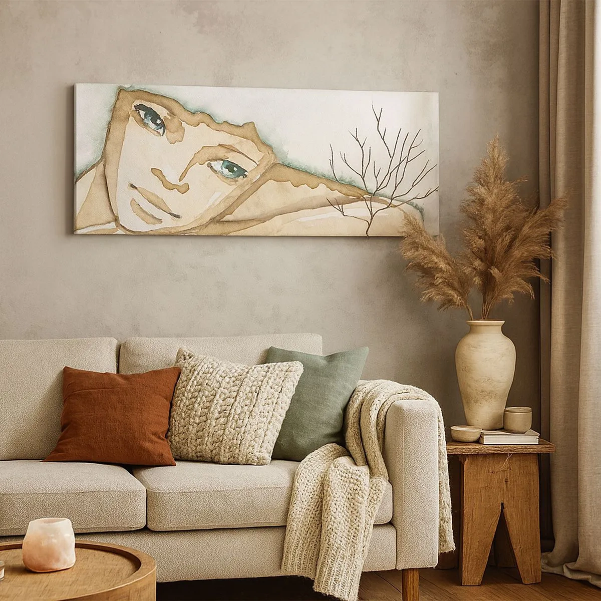 Tablou pe pânză - Copacul poeziei crește din tăcere - 100x40 cm